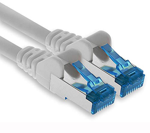 1aTTack.de 0,5 m - CAT.6 - Cavo di rete Ethernet Gigabit Lan RJ45 CAT 6 A cavo patch 10000 Mbit s Sftp Pimf 500 MHz compatibile con CAT5 CAT6 CAT7 Cat8 bianco - 1 pezzo