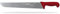 Starrett Professional Butchers Knife - BKR203-14 Wide Straight 14 Inch Ultra Sharp Sanitized Steel Blade - Red Handle Kitchen Chef's Knife