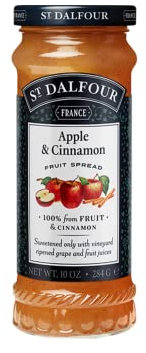 San Dalfour | Mermelada De Manzana Y Canela - 1 x 284 Gr | Mermelada monodosis | tarro de cristal de mermelada