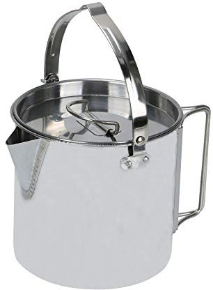 YORKING 1.2L Camping Pot Stainless Steel Portable Water Cup with Foldable Handles and Lid Camping Cooking Kettle for Outdoor Hiking Fishing Backpacking Picnic