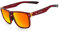 DUDUKING Polarisierte Sonnenbrille Herren Damen, Retro Vintage Fahrrad Sonnenbrille Unisex Fahrradbrille Sports Brille Sunglasses UV400 Schutz orange