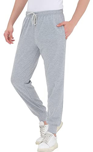 Smith & Solo Jogginghose Herren – Jogger Männer Modern | Baumwolle Jungen Slim Fit Freizeithose | | Sporthose – Training – Trainingshose | (Grau, S)