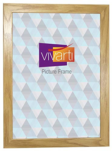 Vivarti Oak Finish Light Wood Picture Frame (35 x 50 cm) Portrait or Landscape Photo Frame with Clear Styrene Sheet & Wall Mounted Hook for Photos, Pictures, Posters, Decor, Certificate Frame