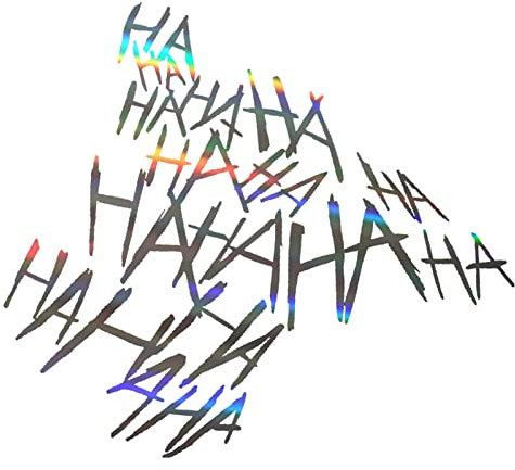 Adesivo per casco Hahaha, impermeabile, con testo, divertente adesivo per casco, impermeabile, per adolescenti e bambini, adesivo per bottiglie d'acqua per veicoli, moto