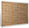 Kryspol Schwebetürenschrank York 250 cm Kleiderschrank mit Kleiderstange und Einlegeboden Schlafzimmer- Wohnzimmerschrank Schiebetüren Modern Design (Weiß + Artisan Eiche)