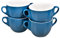 fMSDD Aqua Blue Suppentöpfe mit Doppelgriffen, Keramik, vielseitige Schüsseln, mikrowellengeeignet, stapelbar, Gesundheitstasse, perfekter Ersatz oder neues Geschenk für die Küche, Hauseinweihung, 4