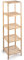 BAKAJI Scaffale da Bagno Portaoggetti Legno Bambù, Mensole a Colonna Multiuso, Organizer Libreria Cucina, Garage, Giardino, Libreria Colore Naturale, Interni ed Esterni, 32 x 33 x 141 cm (5 Ripiani)