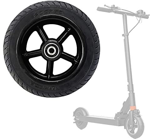LUFEIS E Scooter Reifen 8 Zoll, Voll Vorderrad 200×50mm, Elektroroller Vollgummireifen, Ersatzräder für Scooter, Elektroroller Vollgummireifen mit Nabe, Rutschfest, für Elektro Roller Vorderrad