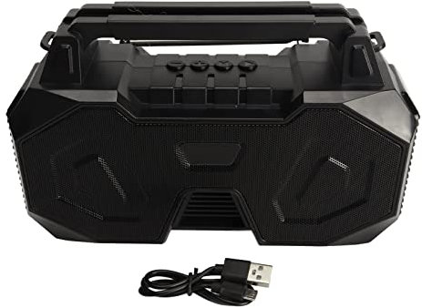 Solar-Bluetooth-Lautsprecher, Tragbarer Kabelloser Outdoor-Lautsprecher, Stoßfester Bass, Stereo-Sound, FM-Radio, Angetrieben durch Solar, für Outdoor, Reisen, Garten, Terrasse,