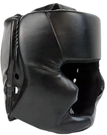 Ronyme Kopfschutz Boxen Sparring Kopfschutz MMA Head Face, Schwarz, 58 bis 66 cm