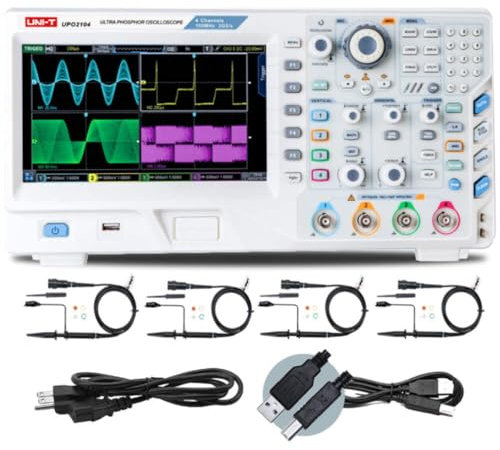 UNI-T UPO2104 Digital Oscilloscope, 4 Channel,100MHz, 2Gsa/s, 56Mpts, 1,000,000wfms/s, touch screen