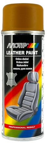 Motip leather spray - leer & vinyl lak - okerbruin (RAL 8001) - 200 ml
