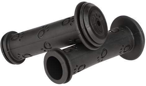 Jeffdad 1 Paar Fahrradgriffe Kinder, 22 mm Lenkergriffe Fahrrad Kinder mit Ergonomisch Anti-Rutsch Kinderfahrrad Griffe Gummi Grips für Roller Dreirad Kinder Laufrad Kinderfahrrad Pfoten(Schwarz)