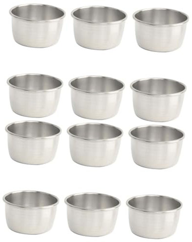 LIFKOME 12 Stk runde Gewürzschale jus Soßenschüssel Restaurant Servierschüssel aus Metall Schüsseln Mini-Sauce Gewürzbecher Sauce Gericht Lebensmittel Saucenbecher Gurken Container