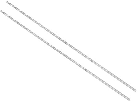 CoCud Extra Long High Speed Steel Twist Drill Bits, 2.5mm Diameter 300mm Length, Straight Twist Jobber Drill Bit - (Applications: for Metal Woodwork Plastic Aluminum), 2-Pieces