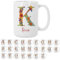 Bee Ingenious Tazas personalizadas con nombre e inicial K: Tazas de cafe A-Z de ceramica Tazas de desayuno con letra Taza XL 443ml Tazas originales para regalar Tazas de te A-Z (K)