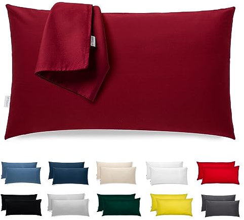 Kissenbezug 50x70 Mikrofaser Premium 2er Set Kopfkissenbezug 50 x 70 für Kissen Bett Stoff Superweicher Resistent Hypoallergen Anti-Milben Atmungsaktiv Kissenhülle mit Verdecktem Zip Voll Waschbar