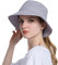 LOIJMK Damen-Sonnenhut mit breiter Krempe, Schutz, Strandhut, Verstellbarer Eimerhut, Sommerhüte Badehaube Damen Lange Haare (Grey, One Size)