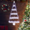 Geemoo Weihnachtsbeleuchtung Außen Batterie, 81cm Weihnachtsbaum Leiter Lichterkette mit Lametta Girlande, Timer, 8 Modi, Weiß Fensterlicht für Innen, Fenster, Party, Hochzeit, Tür, Weihnachtsdeko