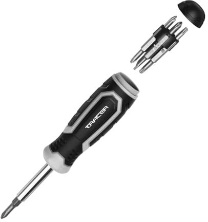 Cacciavite multifunzione 18 in 1 TRACER | Cacciavite a spina con crocia/fessura/Torx/Pozi/punte quadrate | Perfetto per il fai da te