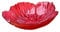 Plato de fruta de vidrio blanco, plato de caramelo de vidrio con forma de flor, soporte para frutas, plato de postre de frutas de cristal irregular (mediano, rojo)
