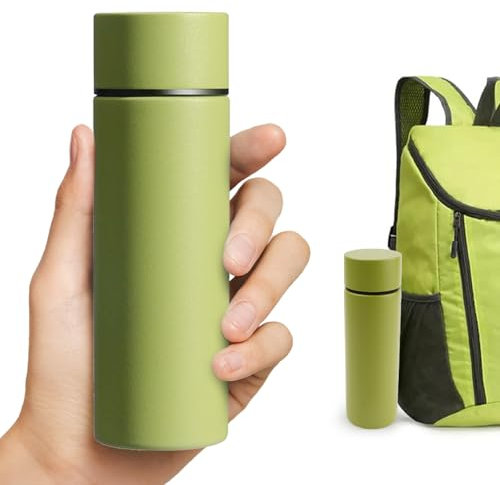 1 Pièce Mini Gourde 316, Petite Gourde Isotherme, 150ml Mini Thermos, Bouteille Isotherme, Mini Thermos Cafe, Mini Gourde Isotherme 150ml (Vert)