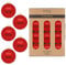 Weihnachtskugeln Glas 8cm 12 Stück - matt & glänzend - Christbaumkugeln Weihnachtsbaumkugeln für Weihnachten - Christbaumschmuck & Weihnachtsbaumschmuck - Modern Red