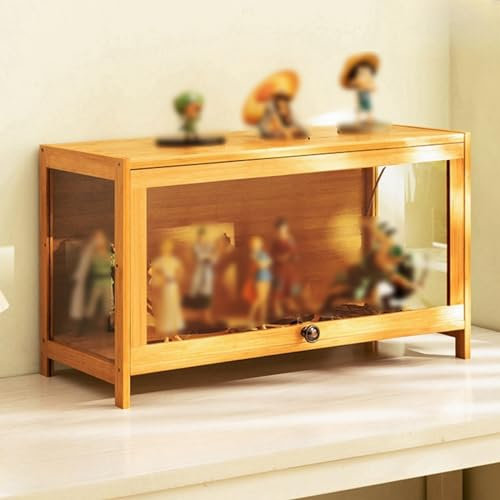 Acrylglas-Vitrine für Sammlerstücke mit starker Tragfähigkeit, Gelb, 70 x 32 x 40 cm