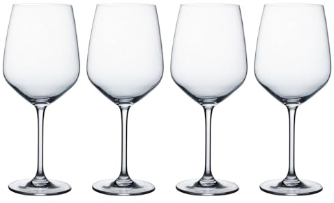 Ravenhead Kings Set of 4 Red Wine Glasses 630ml | Elegant 63cl Wine Glass Set for Dining & Entertaining, Durable & Dishwasher Safe