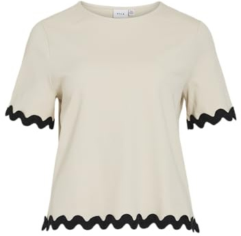 Vila Female Oberteil mit kurzen Ärmeln VICALISA Rundhals | Short Sleeved Top