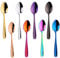 FUZVOL 8 Pcs Teaspoons Set 5.5 Inch/14 CM Colorful Tea Spoons Stainless Steel Cappuccino Espresso Dessert Spoons Small Coloured Coffee Spoons for Restaurant Bar Kitchen