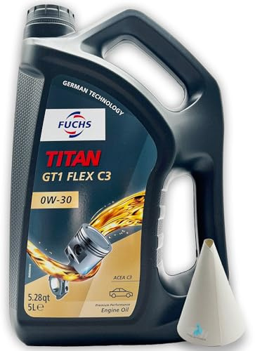 5 L Fuchs Titan GT1 FLEX C3 0W-30 | kompatibel mit VW 504 00/507 00 | MB 229.31 | 229.51 | 229.52 | kompatibel mit PORSCHE C30 | kompatibel mit BMW LONGLIFE-04 | SAE 0W30 | mit Trichter