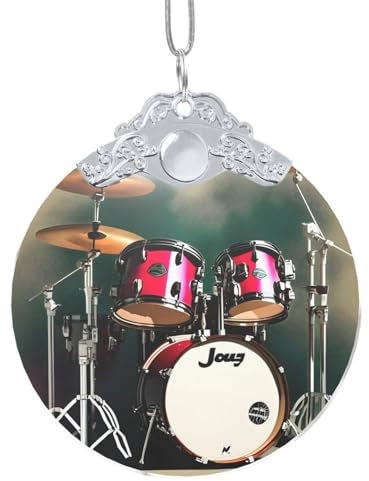 Jazz Drum Print Home Decor Gifts Christmas Tree Hanging Ornament Decor for Gifts Giving Wedding Party