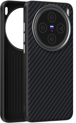 COQUE Custodia per vivo X200 Pro Cover, Texture Micro-Embossed 6D, Magnetico Invisibile, Cover per Telefono Touch Opaco Ultra-sottile per vivo X200 Pro-fibra di carbonio 1