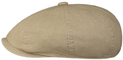 Lipodo Cavento Flatcap Schirmmütze gestreift Mehrfarbig Herren Frühling Sommer beige M (57-58 cm)