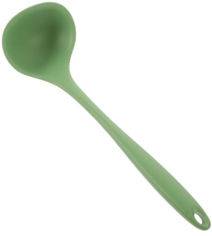 Healifty Large Serving Spoon Soup Ladle Silicone Ladle for Serving Soup Cooking Random Color