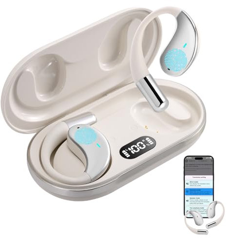 AI Language Translation Earbuds, Support 144 Languages in Real-Time with App, 3-in-1 Wireless Bluetooth 5.4 Translator Headphones, 4 Translation Modes, Open Ear Earphones for Travel Business Learning