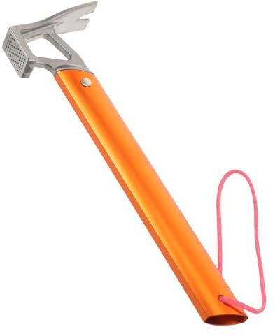 Angoily Zelt Hammer Mit Aluminiumgriff Praktischer Zelt Nagel Abzieher Aus Edelstahl Für Camping Robuster Hammer Für Zelt Und Campingzubehör