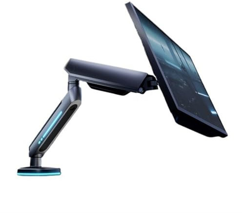 FBANULPEX Monitorständer ，Monitor Arm Desk Mount Monitorständer, 27- 45 Gaming-Monitor-Tischhalterung mit 20 RGB-Beleuchtungsmodi, Einzelmonitorarm, vollständig
