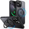 JETech 360 Degree Rotatable Ring Case for iPhone 16 Pro 6.3-Inch with Camera Control Button, Compatible with MagSafe, Slim Shockproof Phone Cover with Stand & Ring Holder (Black Titanium)
