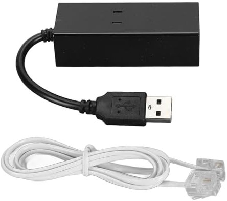 USB 56K External Dial Up Fax Data Modem, Plug and Play for Computers Laptops, Supports Glass panes 10/8/7/Vista/and, 56Kbps Rate, V.90/K56flex Protocol
