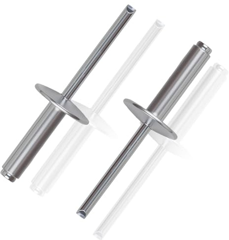 Rivetti pop 40 pezzi rivetti per metallo in alluminio 4,8x30mm con testa grande e estremità aperta in argento msymsyu per l'unione di lamiere, legno, mobili, cornici per finestre con cornici in