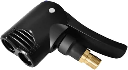 1 x schwarzer Fahrradpumpen-Adapter, Ventiladapter, Doppelkopf-Fahrradpumpe, Reifenluftventil für Fahrradanschluss, Kopfzubehör, Reifen und Schläuche