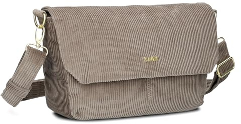 Zwei Damen Handtasche Mademoiselle M60 Umhängetasche Querformat 3 Liter breite Crossbody-Bag Magnetklappe Reißverschluss inklusive Schlüsselband klassisch-elegant hochwertiges Kunstleder