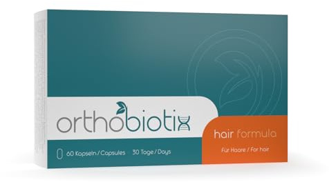 orthobiotix® hair formula - 60 Kapseln hochdosiert | mit Biotin, Selen, Zink, Hirseextrakt (Silicium), Pantothensäure, L-Cystein und optimiertem Vitamin B-Komplex