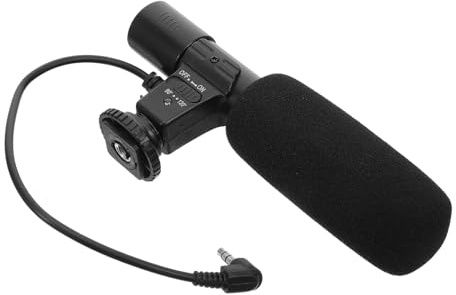 Toddmomy Professional Interview Handheld Microphone for DSLR Camera Camcorder Phone External Video Mic with Hot Shoe and Mount Lightweight and Compatible Recording Microphone for Tv