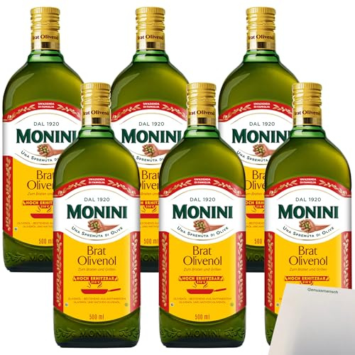 usy Bundle für Monini Brat Olivenöl VPE (6x500ml Flasche) + usy Block