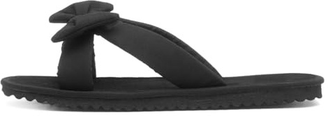 Shoe Zone - Womens Black Bow Slip On Beach Mule Sandal - Size 5 UK - Black