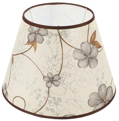 Levemolo Pantalla para Lámpara de Mesa Vintage Diseño de Flores, Estructura Simple y Tela Delicada, Fácil Instalación para Hogar y Oficina