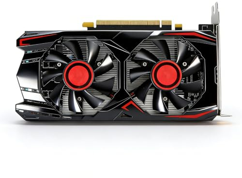 Cartes Graphiques 6 Go, Carte Graphique, 6 Go GDDR5 192 Bits Double Ventilateur PCIE 2.0 16X Slot Prend en Charge DVI VGA HDMI Interface multimédia Carte vidéo de Jeu